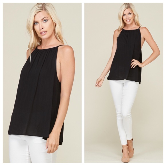 MADDIE-Crinkle Strappy Top - Picture 4 of 11